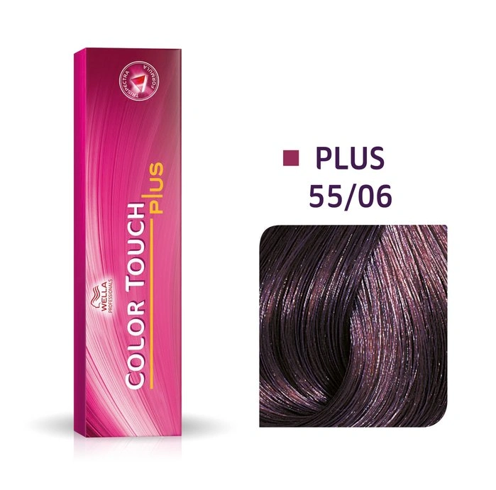 Wella Color Touch Plus Hajszínező - 55/06 60ml Light Brown Natural Mahogany képe 1